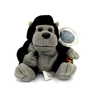 (Flag of Rwanda) Coca Cola 1998 International Bean Bag Plush Rilly the Gorilla